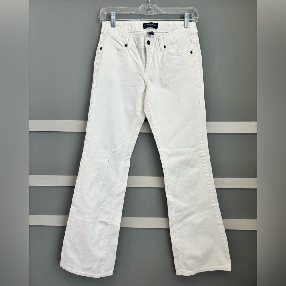 Banana Republic White Flare Jeans - Picture 2 of 6